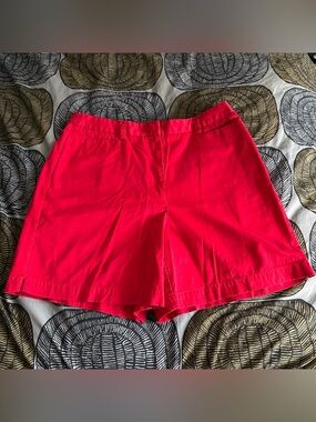 LIZSPORT BY LIZ CLAIBORNE HIGH WAIST RED MOM SHORTS